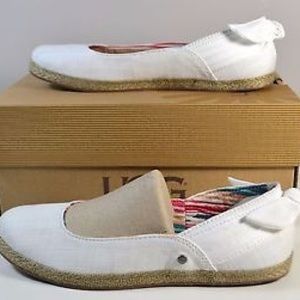 UGG White Perrie Flats